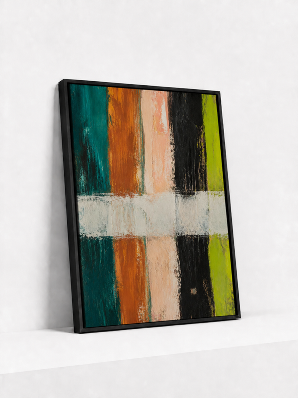 Colour Columns | Framed Canvas