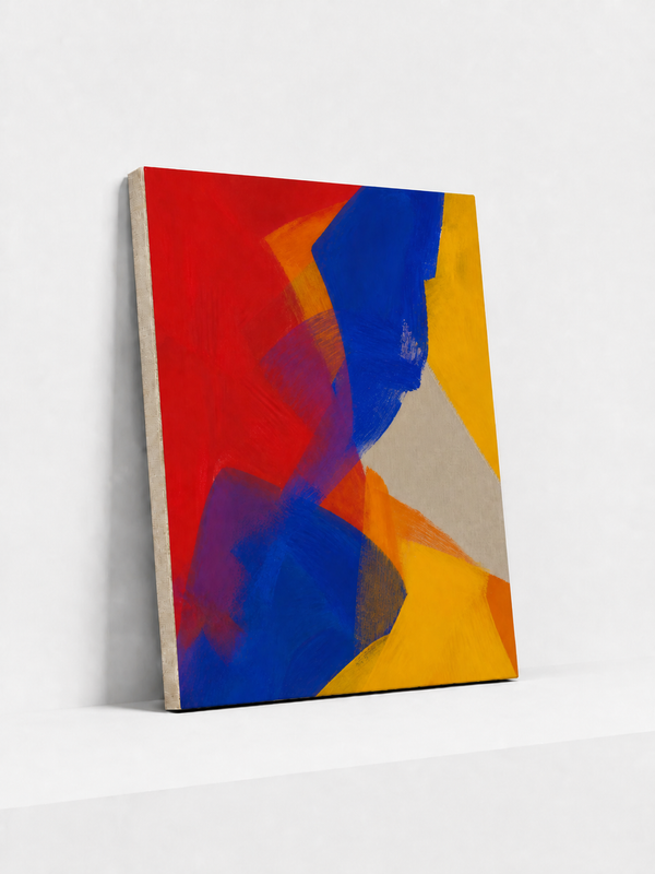 Primary Tension Canvas | Colorful Abstract Wall Art