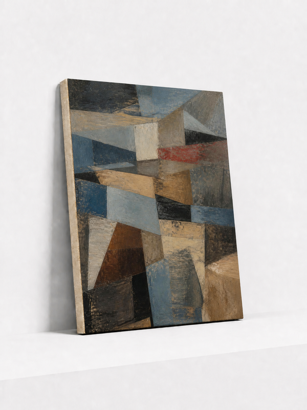 Divided Land Canvas | Geometric Abstract Wall Art