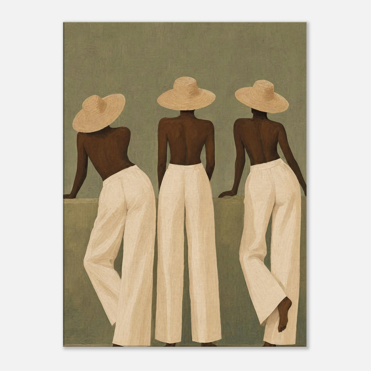 Three Straw Hats | Souls Canvas - 60x80 cm / 24x32″