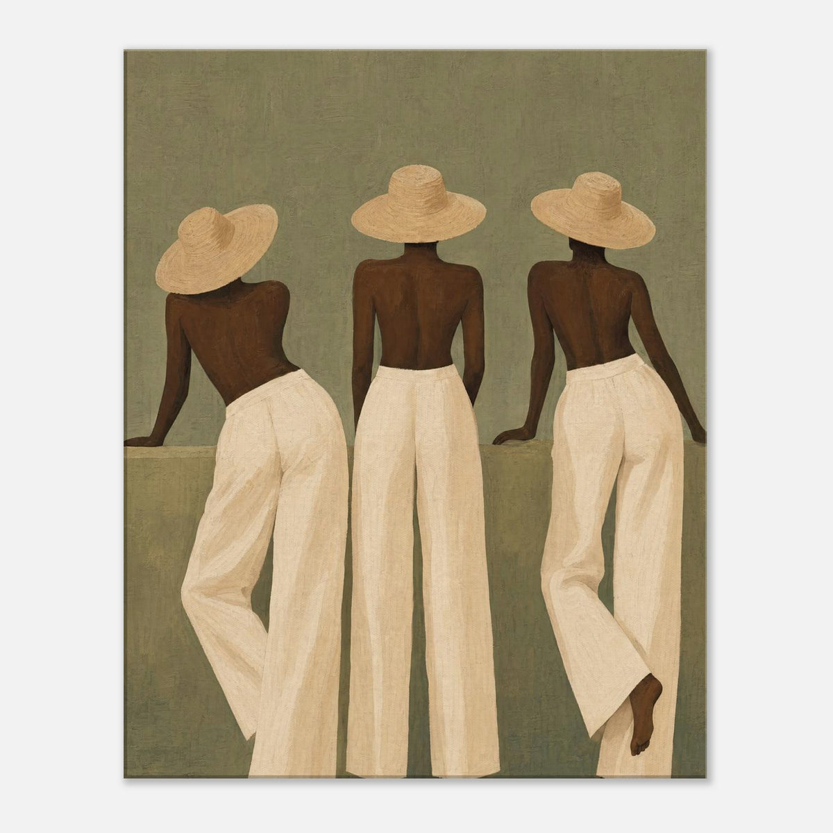 Three Straw Hats | Souls Canvas - 60x75 cm / 24x30″
