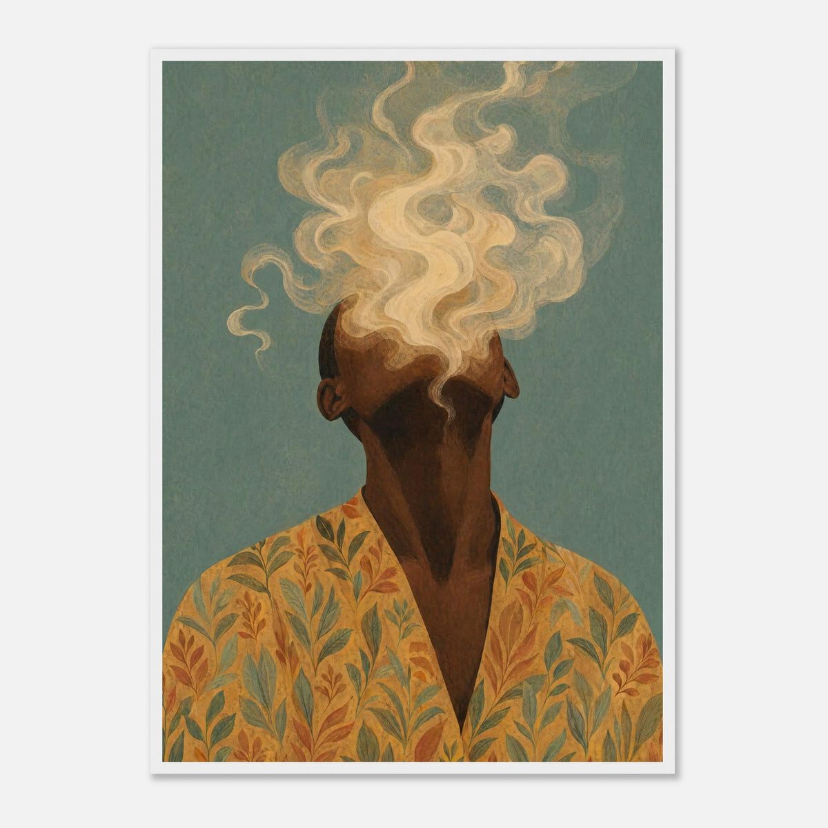 Drift | Souls Premium Wooden Framed - 50x70 cm / 20x28″ / White