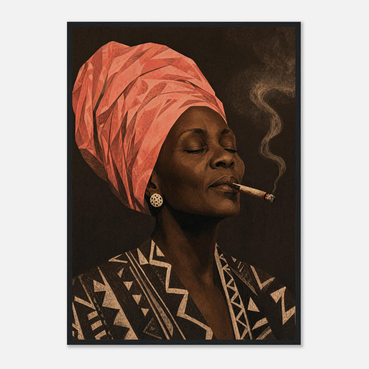 Mama | Souls Premium Wooden Framed - 50x70 cm / 20x28″ / Black