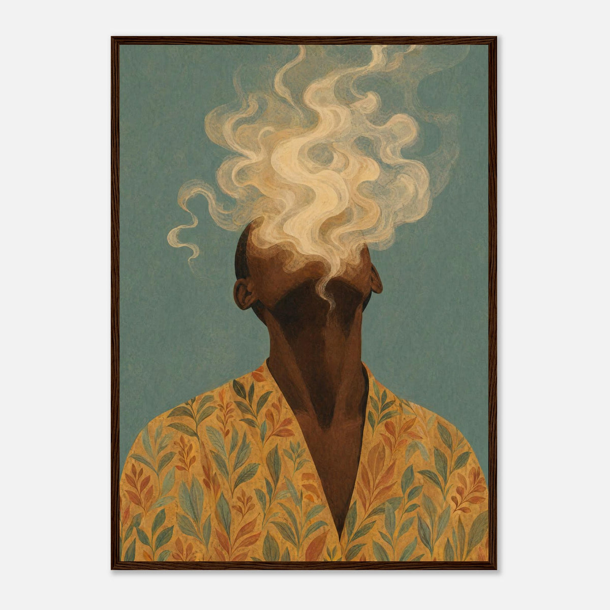 Drift | Souls Premium Wooden Framed - 50x70 cm / 20x28″ / Dark Wood