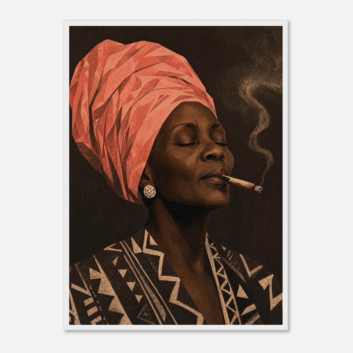 Mama | Souls Premium Wooden Framed - 50x70 cm / 20x28″ / White