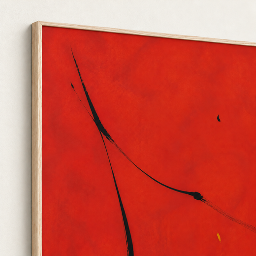 A Little Red | Wooden Framed — edge close-up